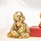 Brass Monks Baby Buddha Statues Set (5.5 Inch) Vedansh Craft