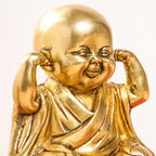 Brass Monks Baby Buddha Statues Set (5.5 Inch) Vedansh Craft