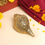 Brass Lord Ganesha Conch (3.2 Inch) Vedansh Craft