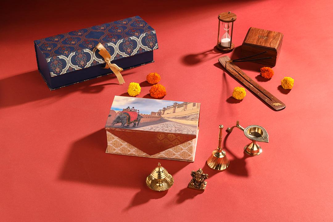Brass Ganesha Idol & Handbell Corporate/Gift Hamper Vedansh Craft