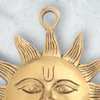 Brass Sun Face Wall Hanging (5 Inch) Vedansh Craft