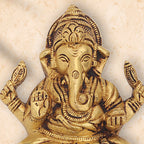 Brass Ganesha Wall Hanging (6 Inch) Vedansh Craft