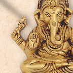 Brass Ganesha Wall Hanging (6 Inch) Vedansh Craft