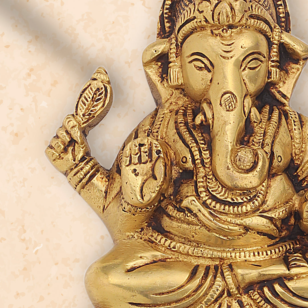 Brass Ganesha Wall Hanging (6 Inch) Vedansh Craft
