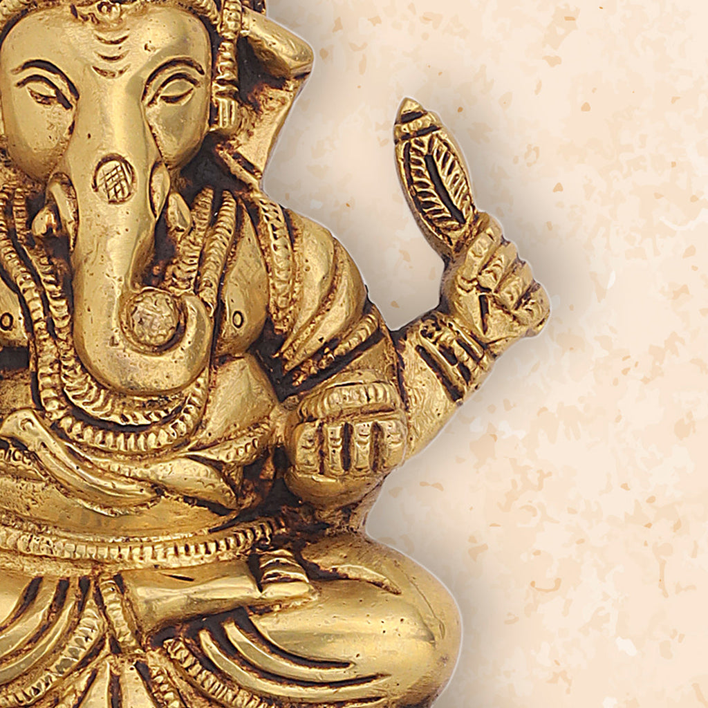 Brass Ganesha Wall Hanging (6 Inch) Vedansh Craft