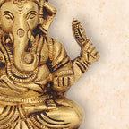 Brass Ganesha Wall Hanging (6 Inch) Vedansh Craft