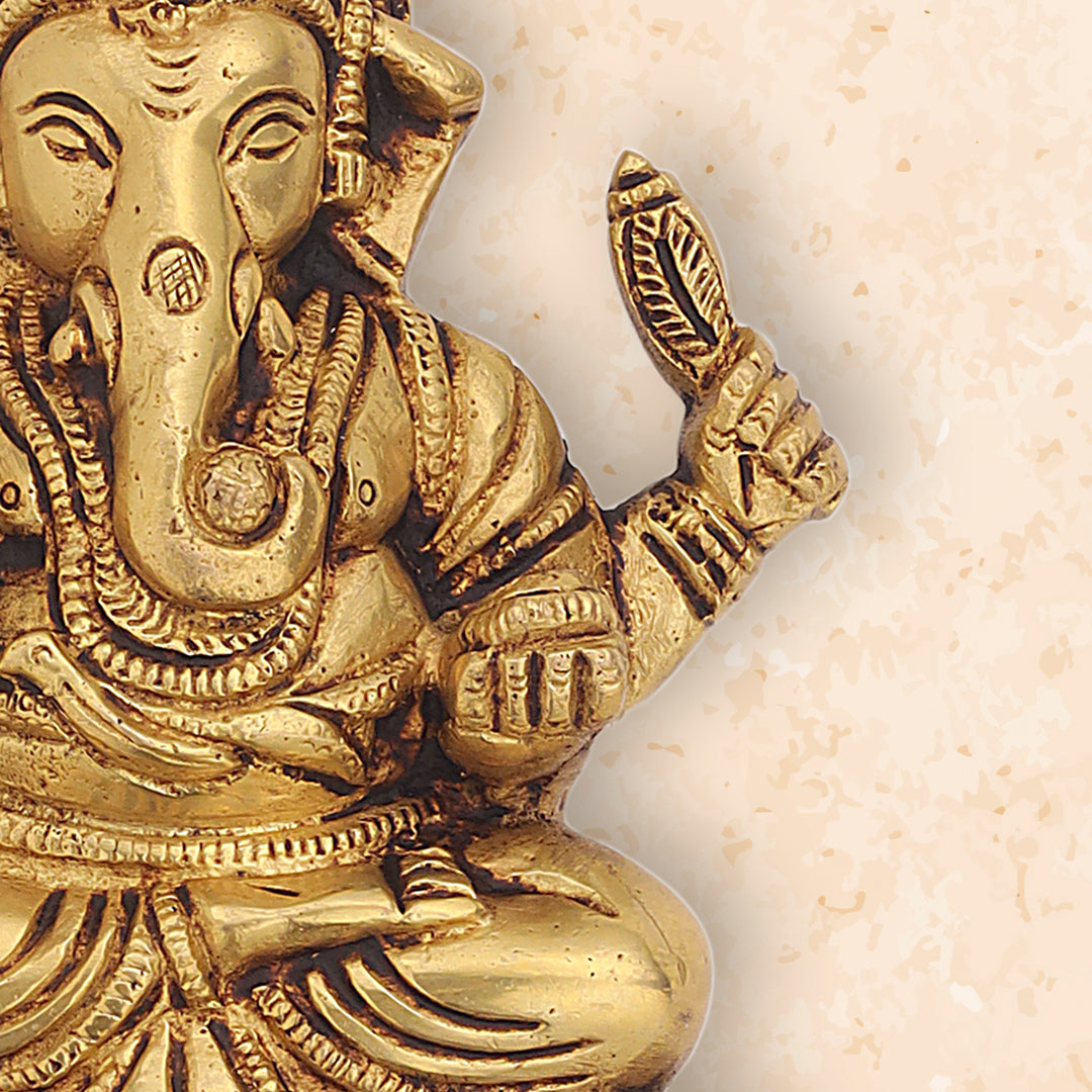 Brass Ganesha Wall Hanging (6 Inch) Vedansh Craft