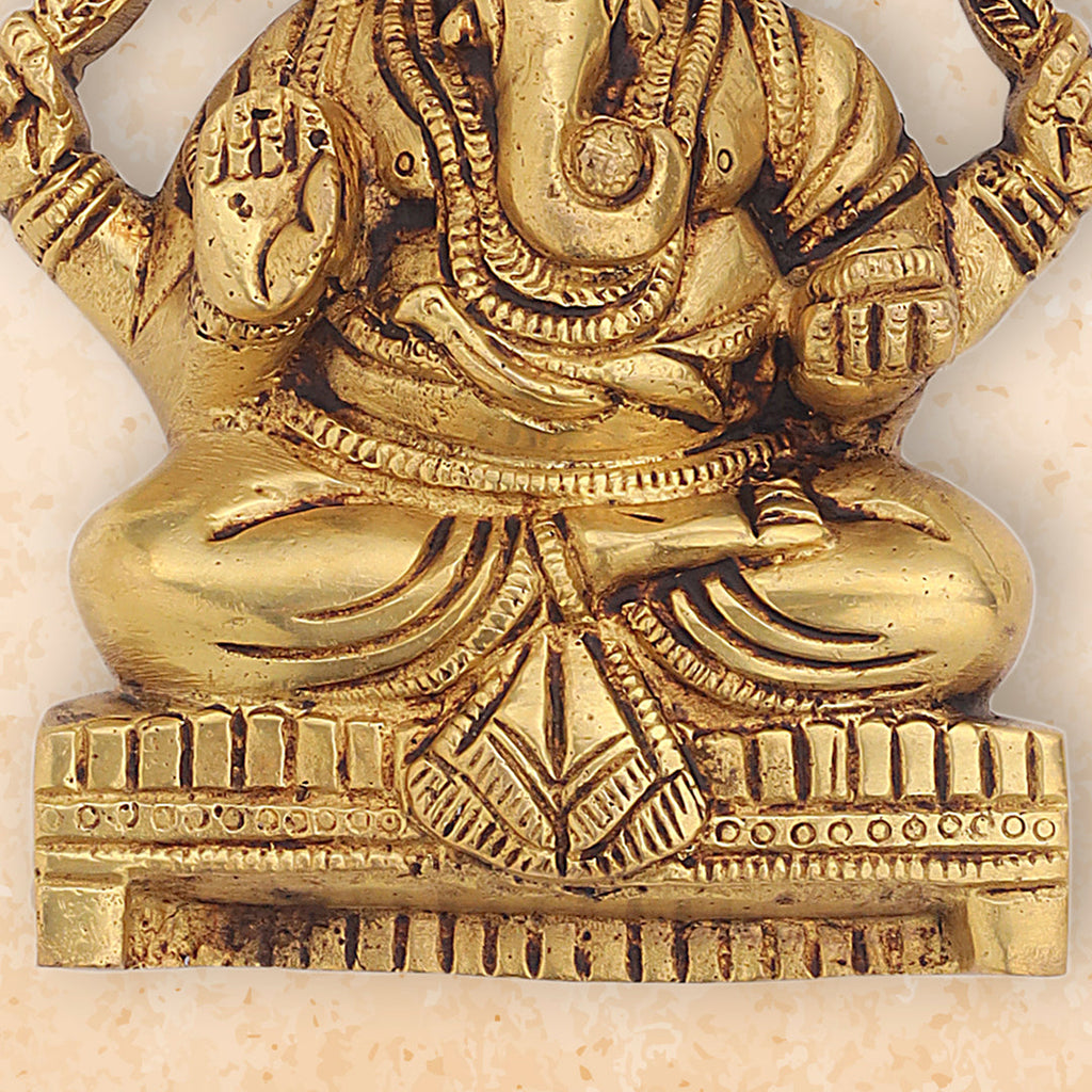 Brass Ganesha Wall Hanging (6 Inch) Vedansh Craft