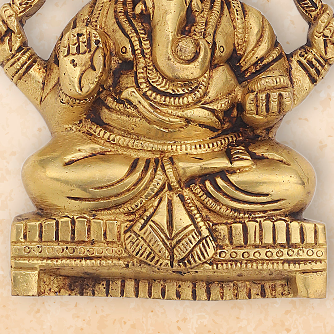 Brass Ganesha Wall Hanging (6 Inch) Vedansh Craft