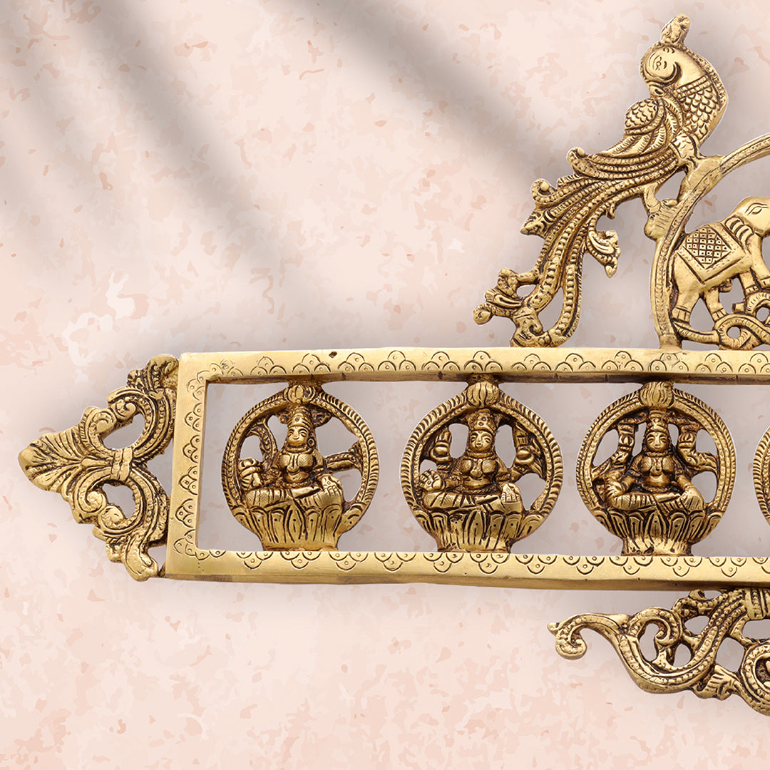 Brass Ashtalakshmi Wall hanging  (12 Inch) Vedansh Craft