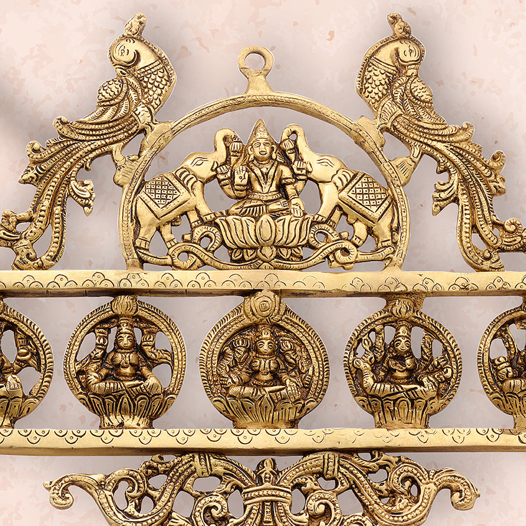 Brass Ashtalakshmi Wall hanging  (12 Inch) Vedansh Craft