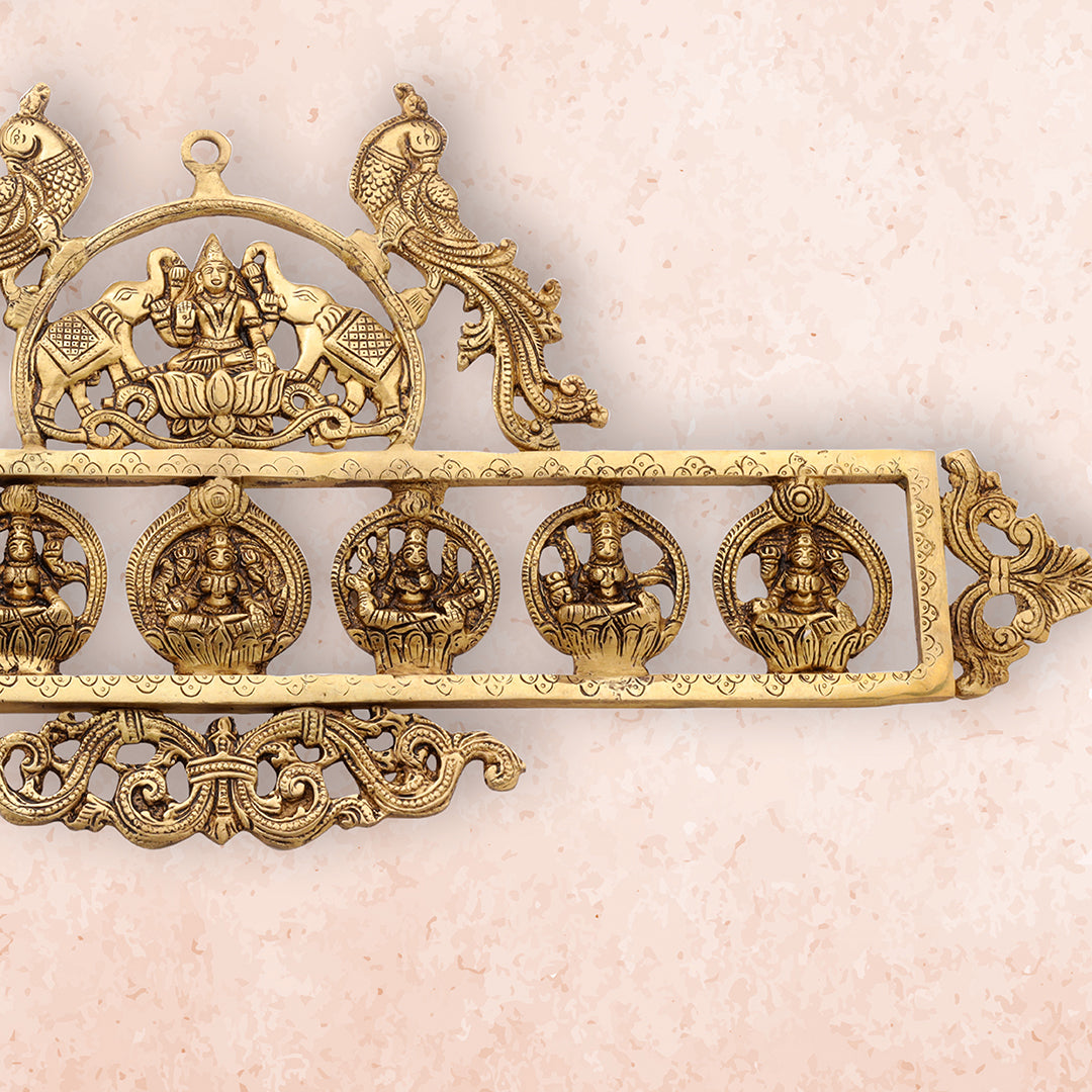 Brass Ashtalakshmi Wall hanging  (12 Inch) Vedansh Craft