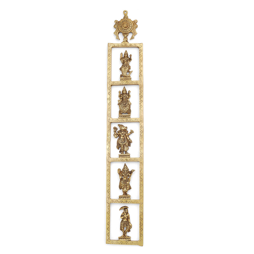 Brass Dashavatara / Vishnu Avatar Wall Hanging Set Vedansh Craft