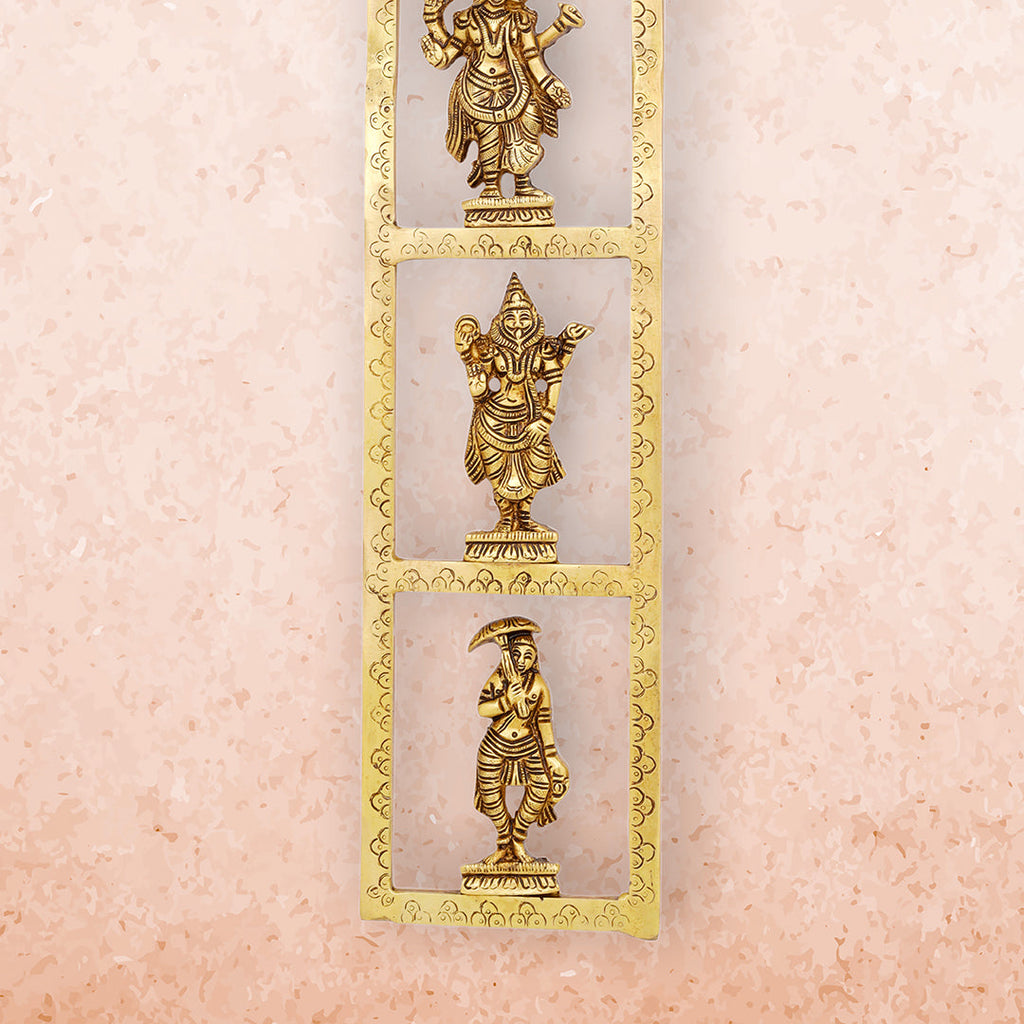 Brass Dashavatara / Vishnu Avatar Wall Hanging Set Vedansh Craft