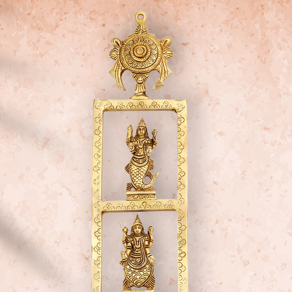 Brass Dashavatara / Vishnu Avatar Wall Hanging Set Vedansh Craft