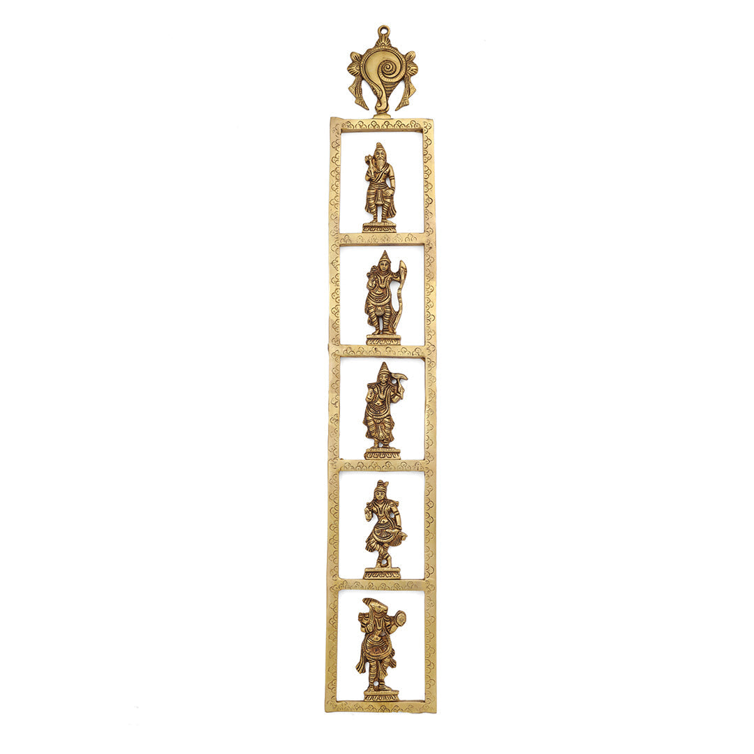Brass Dashavatara / Vishnu Avatar Wall Hanging Set Vedansh Craft