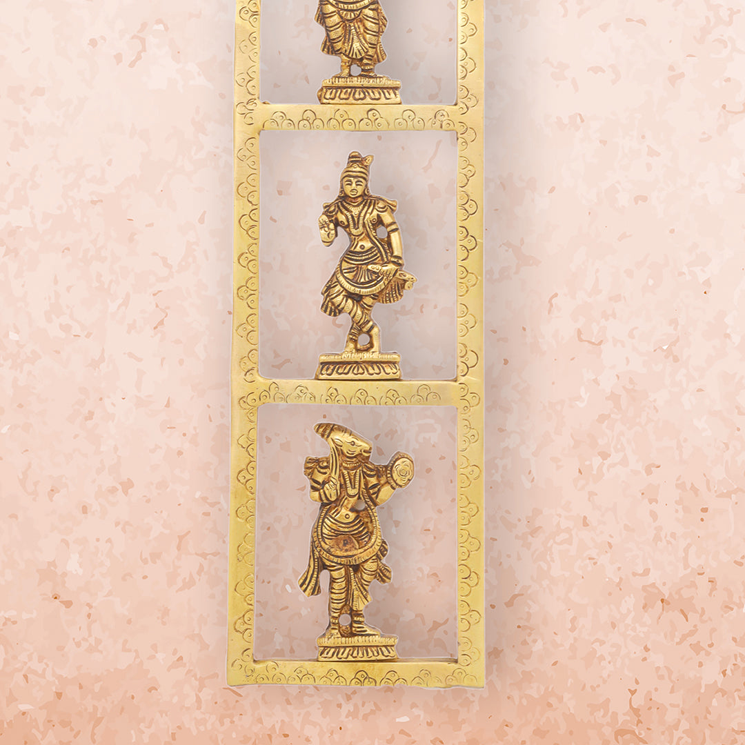 Brass Dashavatara / Vishnu Avatar Wall Hanging Set Vedansh Craft