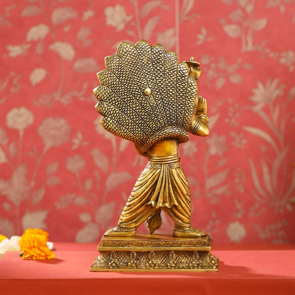 Brass Lord Vishnu Narasimha Avatar Statue (11.5 Inch) Vedansh Craft