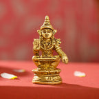 Brass Lord Ayyappa/Ayyappan Idol (3.5 Inch) Vedansh Craft