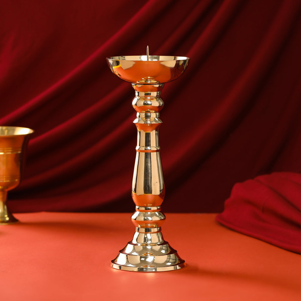 Brass Candle Stand Holder (12 Inch) Vedansh Craft