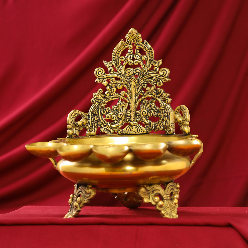 Brass Handcarved Urli Bowl (12 Inch) Vedansh Craft