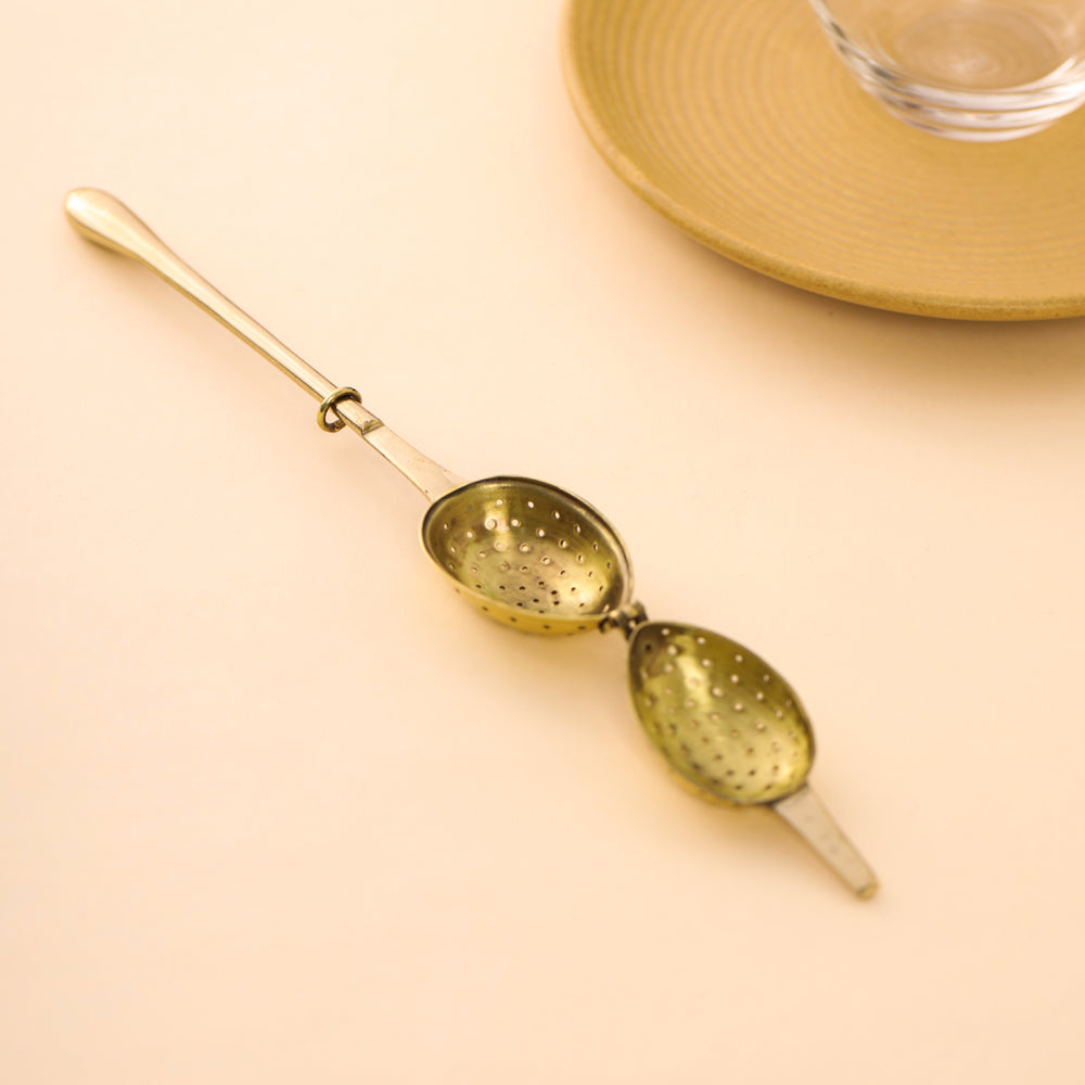 Brass Plain Handle Tea Infuser (7.5 Inch) Vedansh Craft