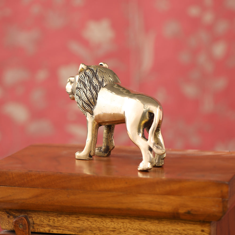 Brass Lion Statue (3.5 Inch) Vedansh Craft