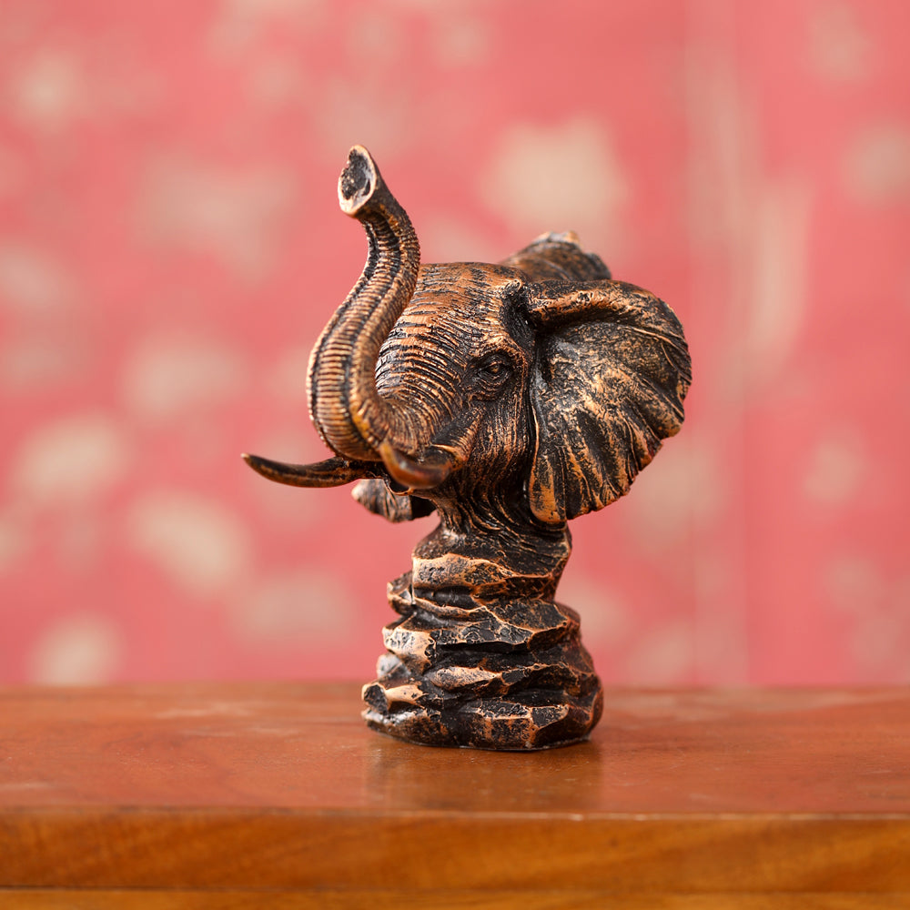 Resin Elephant Head Statue (5.5 Inch) Vedansh Craft