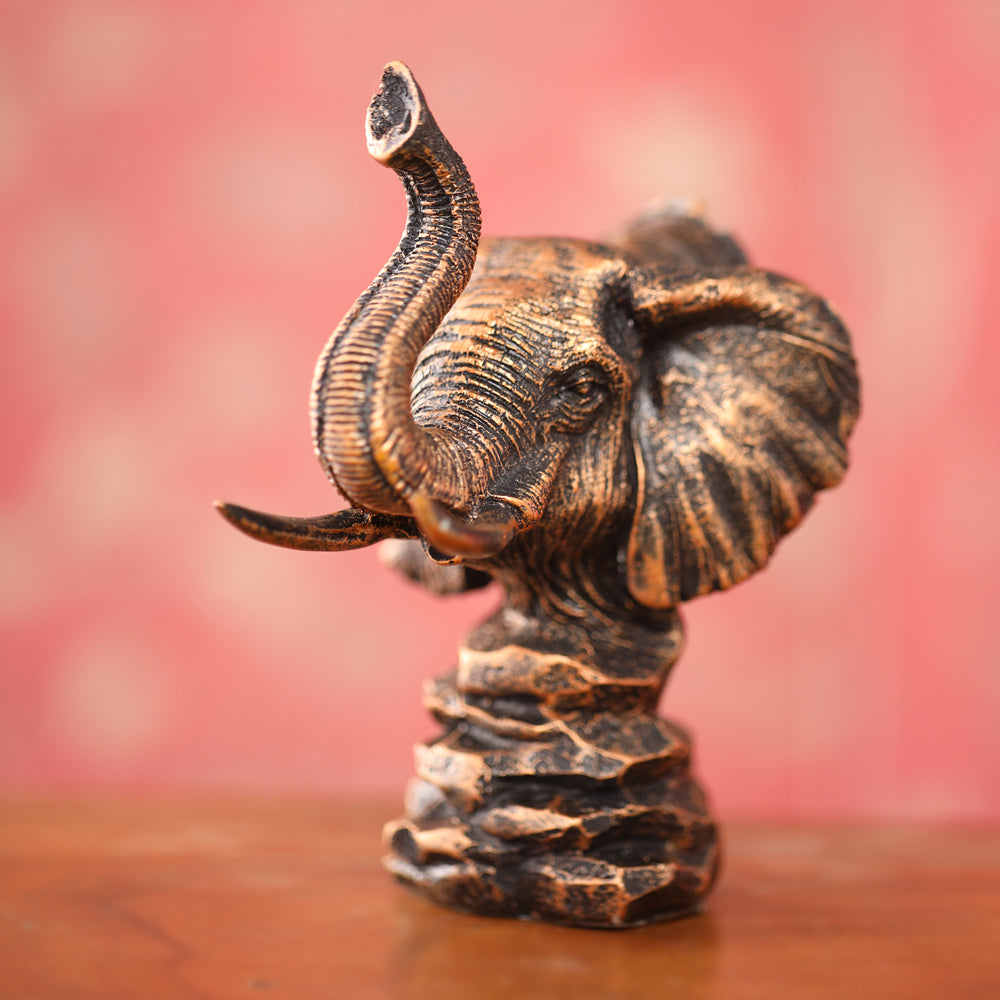 Resin Elephant Head Statue (5.5 Inch) Vedansh Craft