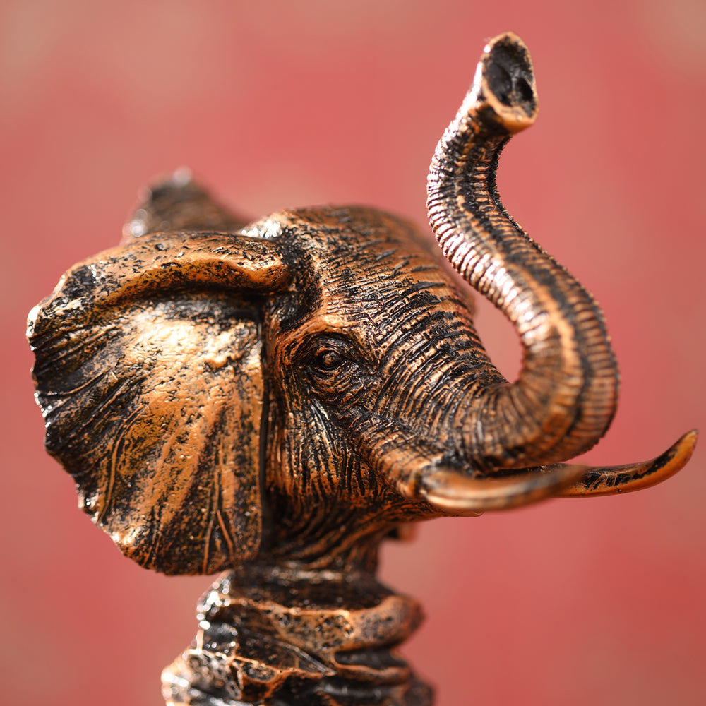 Resin Elephant Head Statue (5.5 Inch) Vedansh Craft