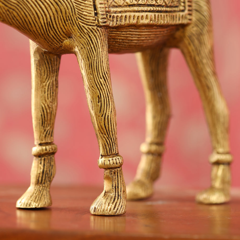 Brass Standing Camel Statue (7 Inch) Vedansh Craft