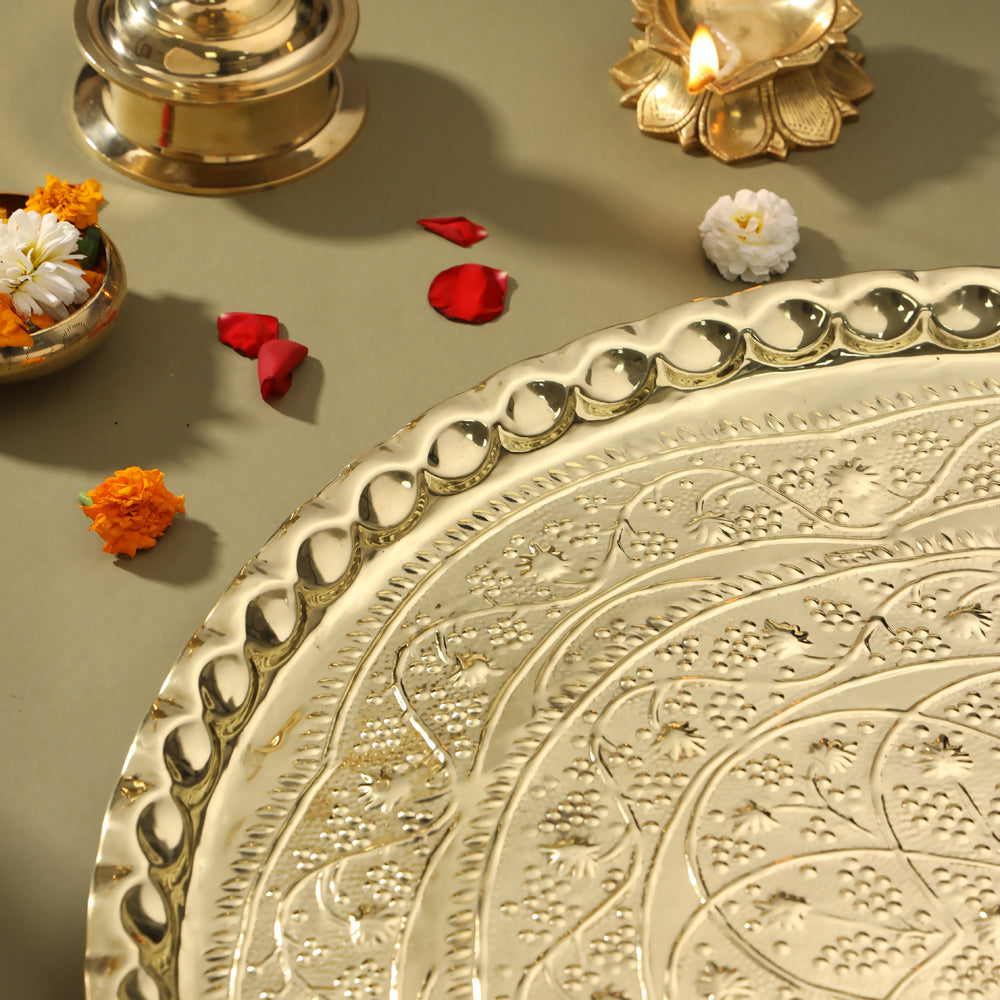 Brass Traditional Pooja Thal Vedansh Craft