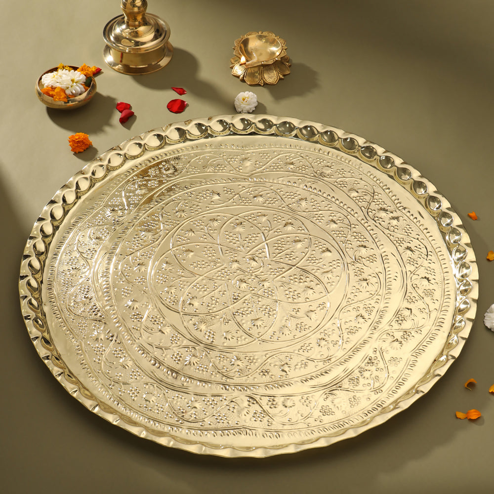 Brass Traditional Pooja Thal Vedansh Craft