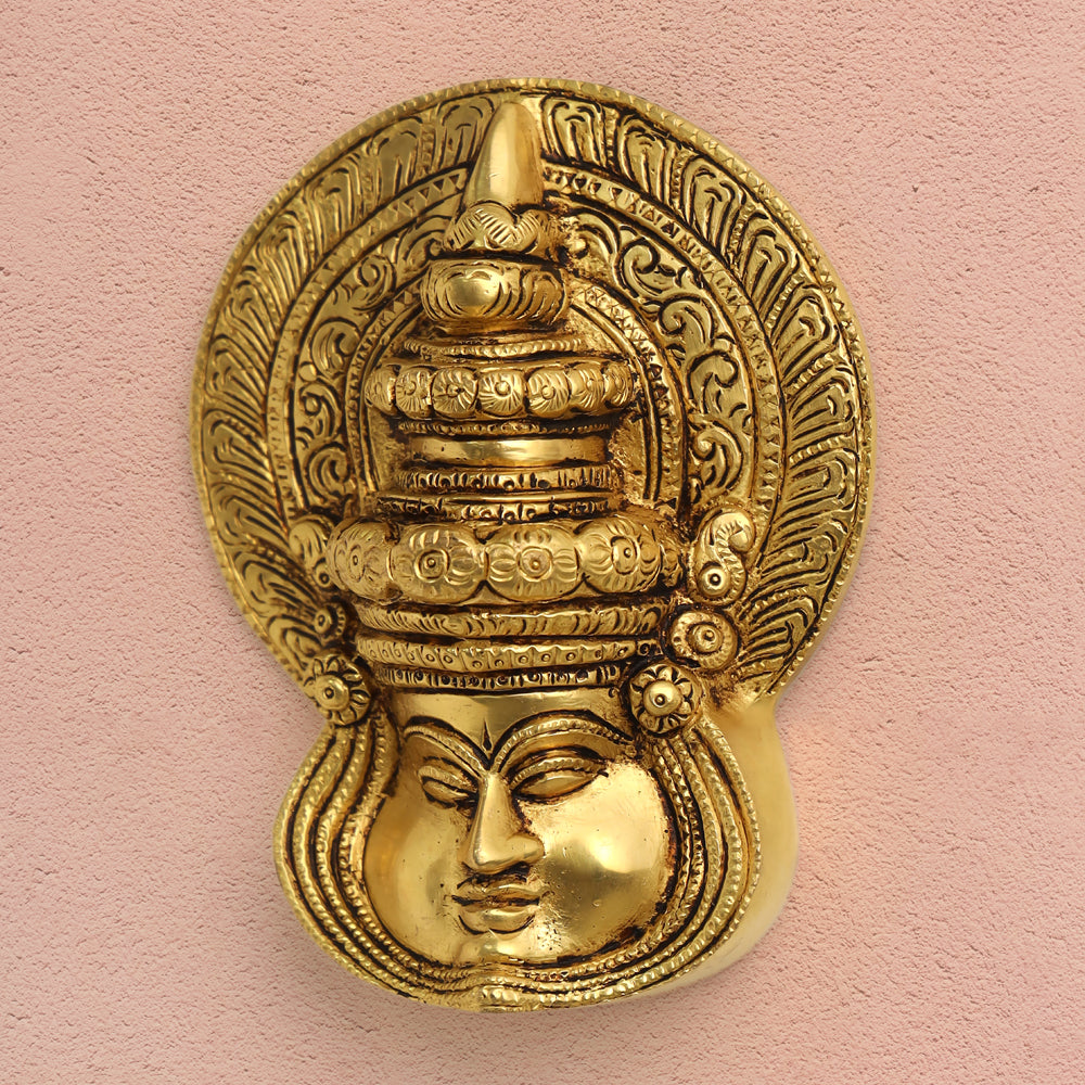 Brass Kathakali Wall Hanging (5.5 Inch) Vedansh Craft