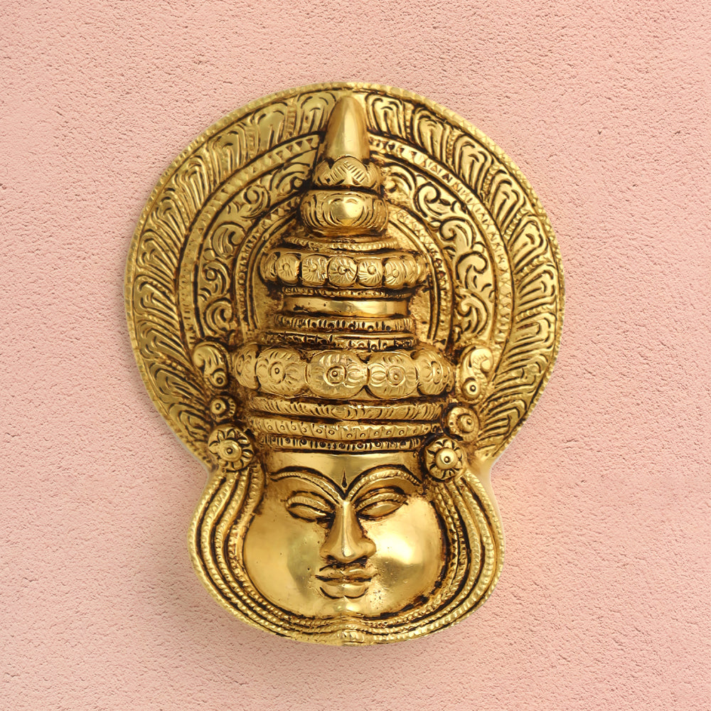 Brass Kathakali Wall Hanging (5.5 Inch) Vedansh Craft