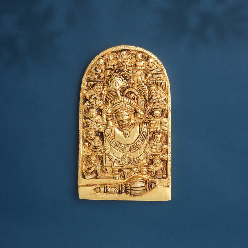 Brass Hanuman Wall Hanging (7.5 Inch) Vedansh Craft