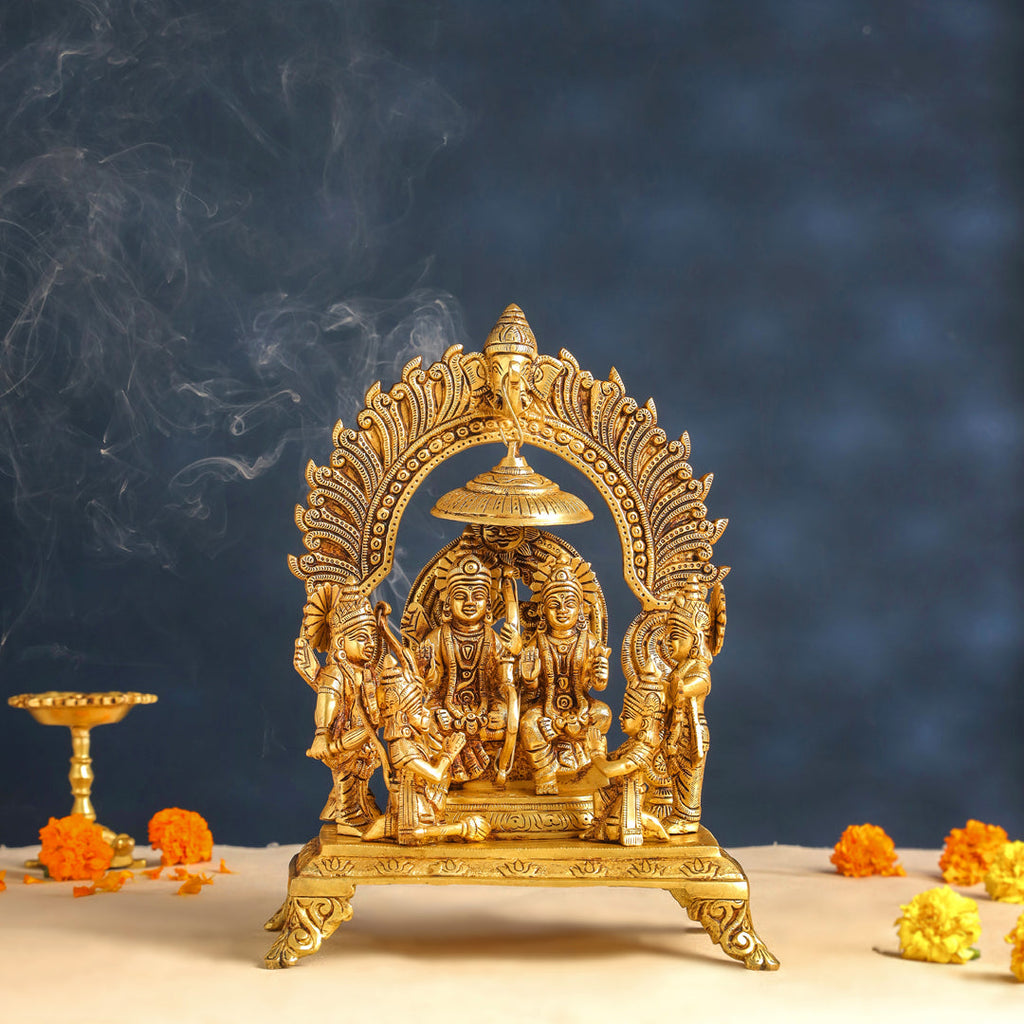 Brass Sitting Ram Darbar Statue (13 Inch) Vedansh Craft