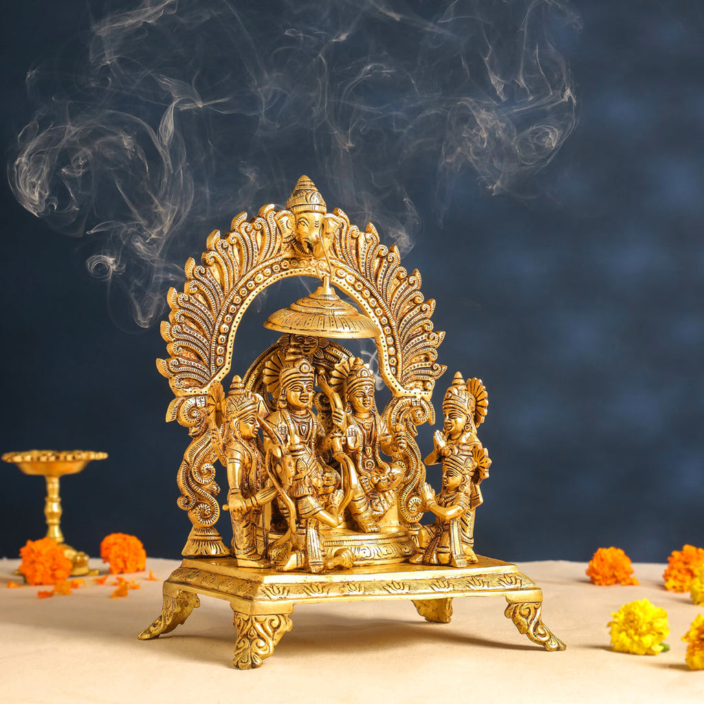 Brass Sitting Ram Darbar Statue (13 Inch) Vedansh Craft