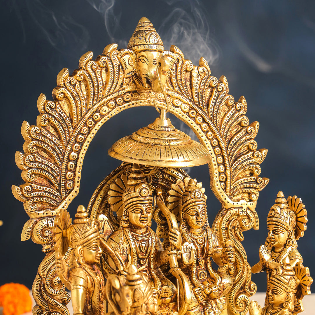 Brass Sitting Ram Darbar Statue (13 Inch) Vedansh Craft