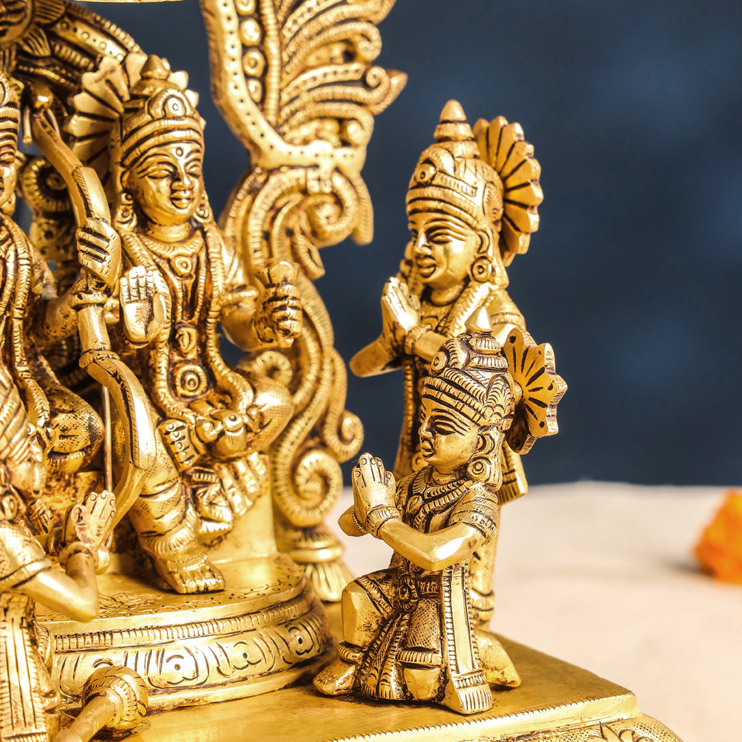 Brass Sitting Ram Darbar Statue (13 Inch) Vedansh Craft