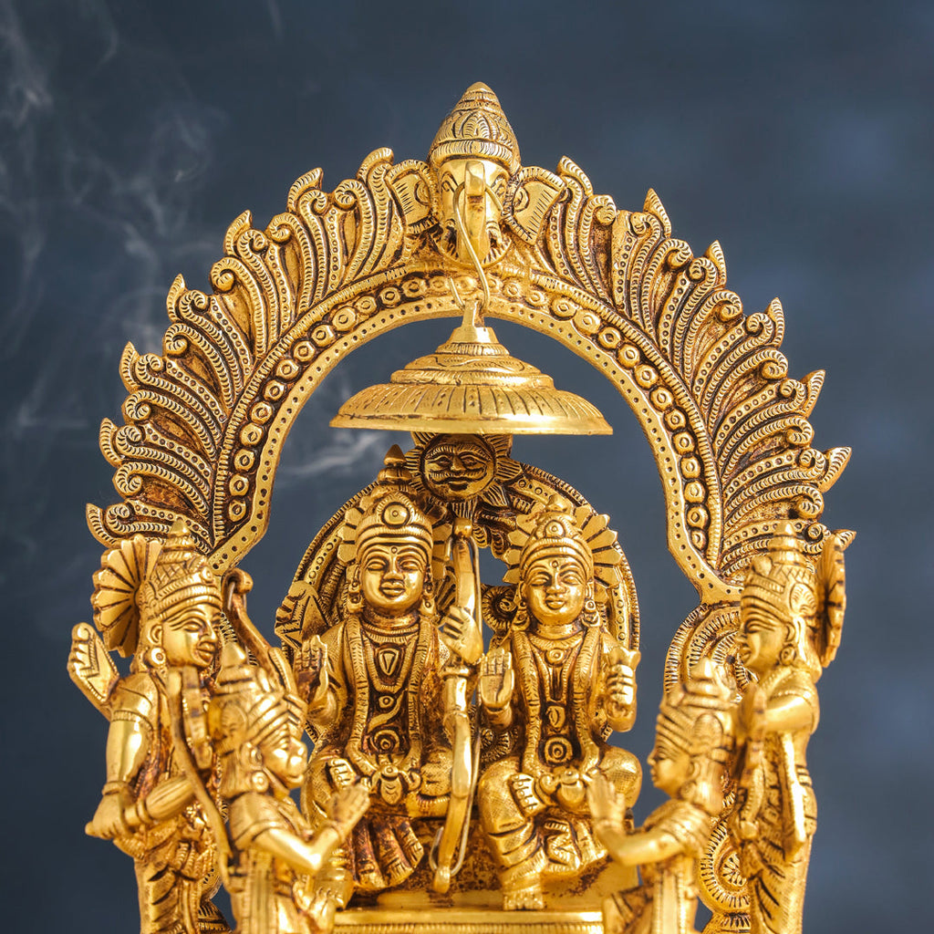 Brass Sitting Ram Darbar Statue (13 Inch) Vedansh Craft