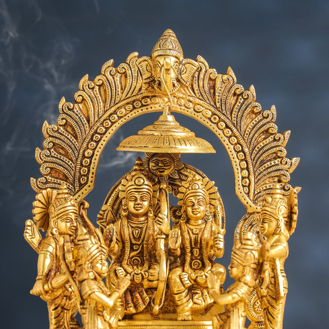 Brass Sitting Ram Darbar Statue (13 Inch) Vedansh Craft