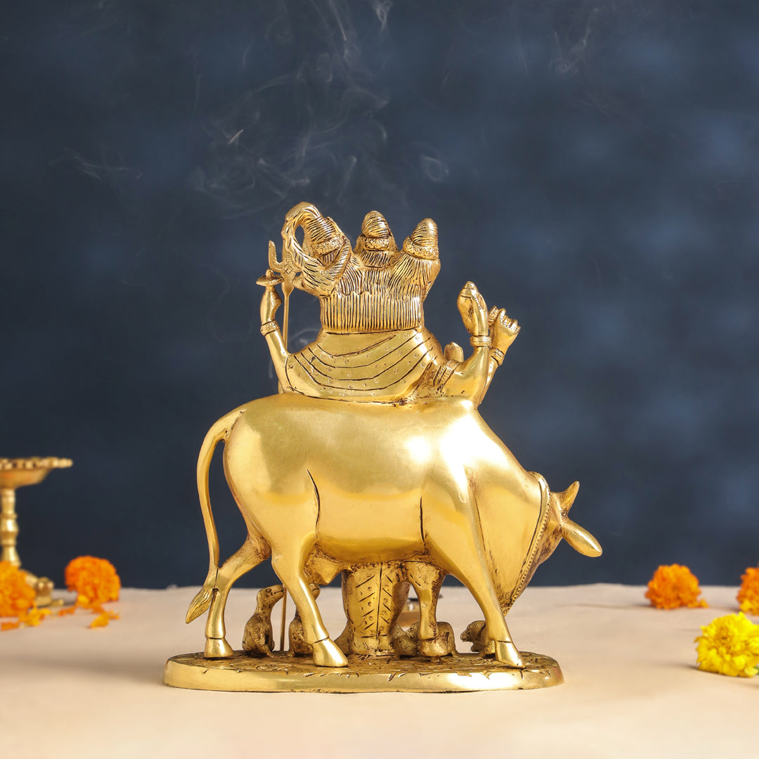 Brass Lord Dattatreya Idol (10.5 Inch) Vedansh Craft