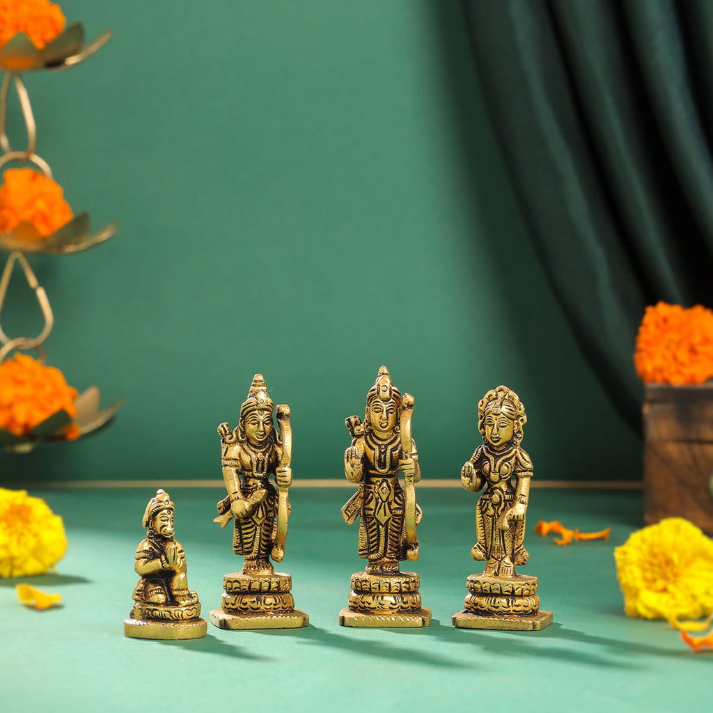 Brass Ram Darbar Idols Set Vedansh Craft