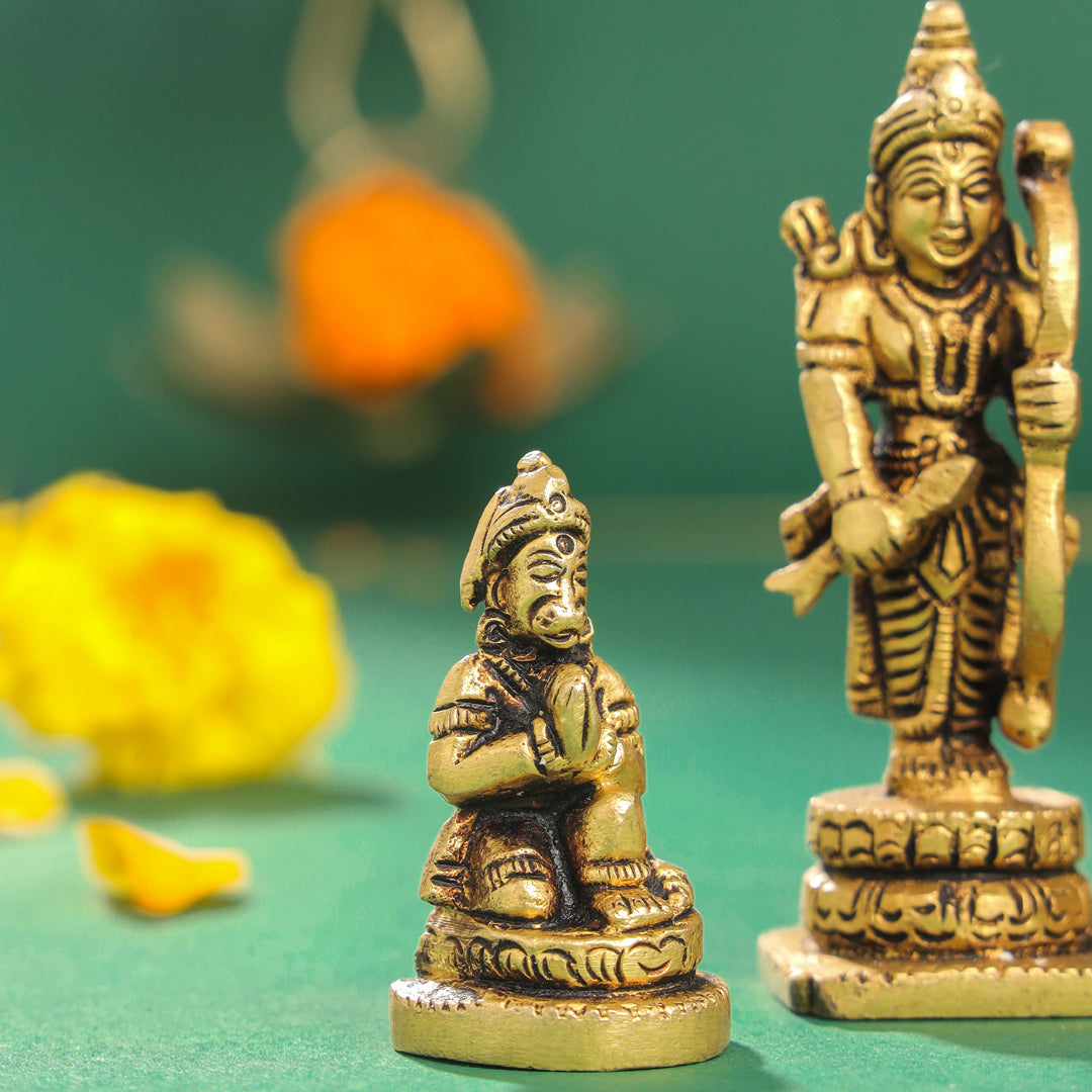 Brass Ram Darbar Idols Set Vedansh Craft