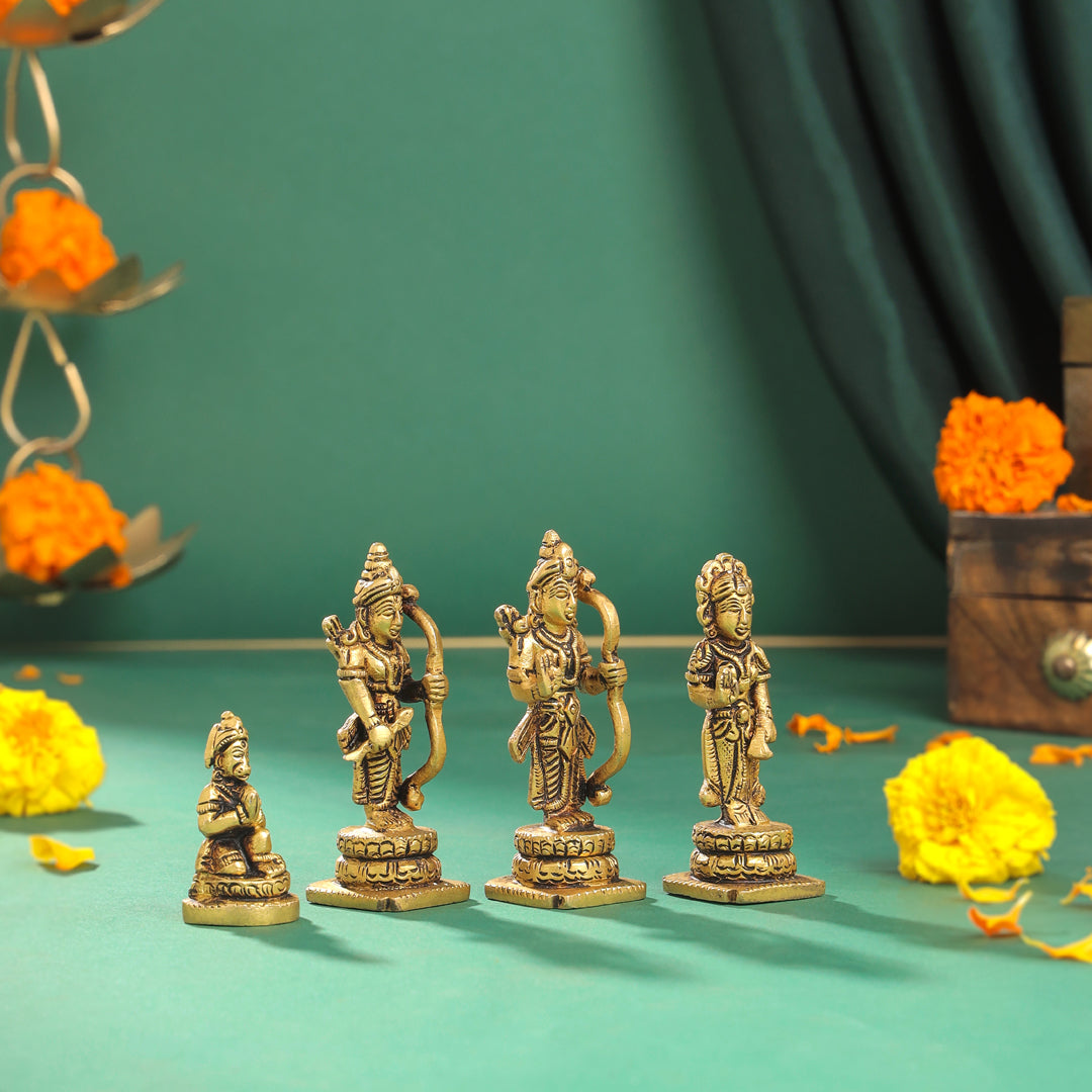 Brass Ram Darbar Idols Set Vedansh Craft