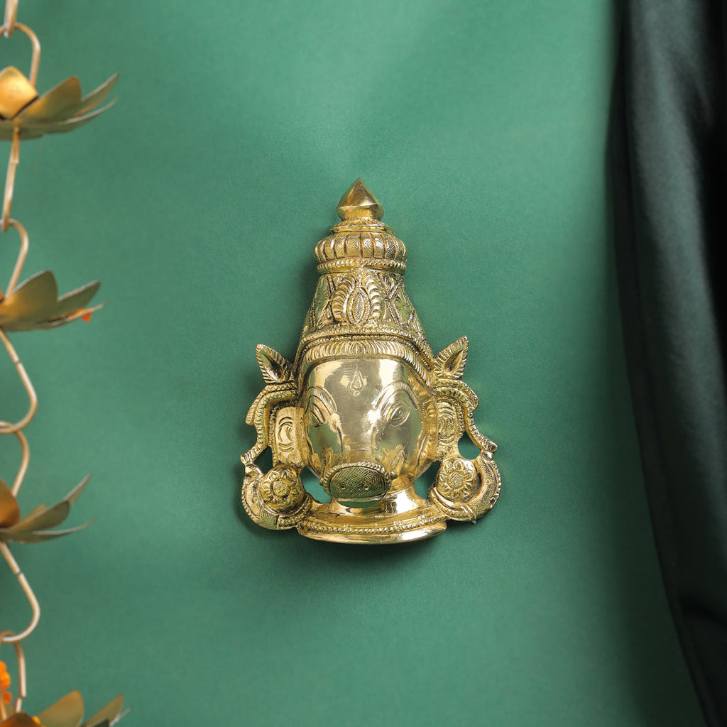 Brass Varaha Face Wall Hanging (6.5 Inch) Vedansh Craft