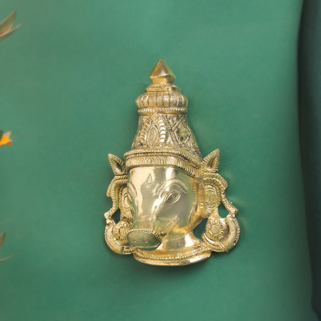 Brass Varaha Face Wall Hanging (6.5 Inch) Vedansh Craft