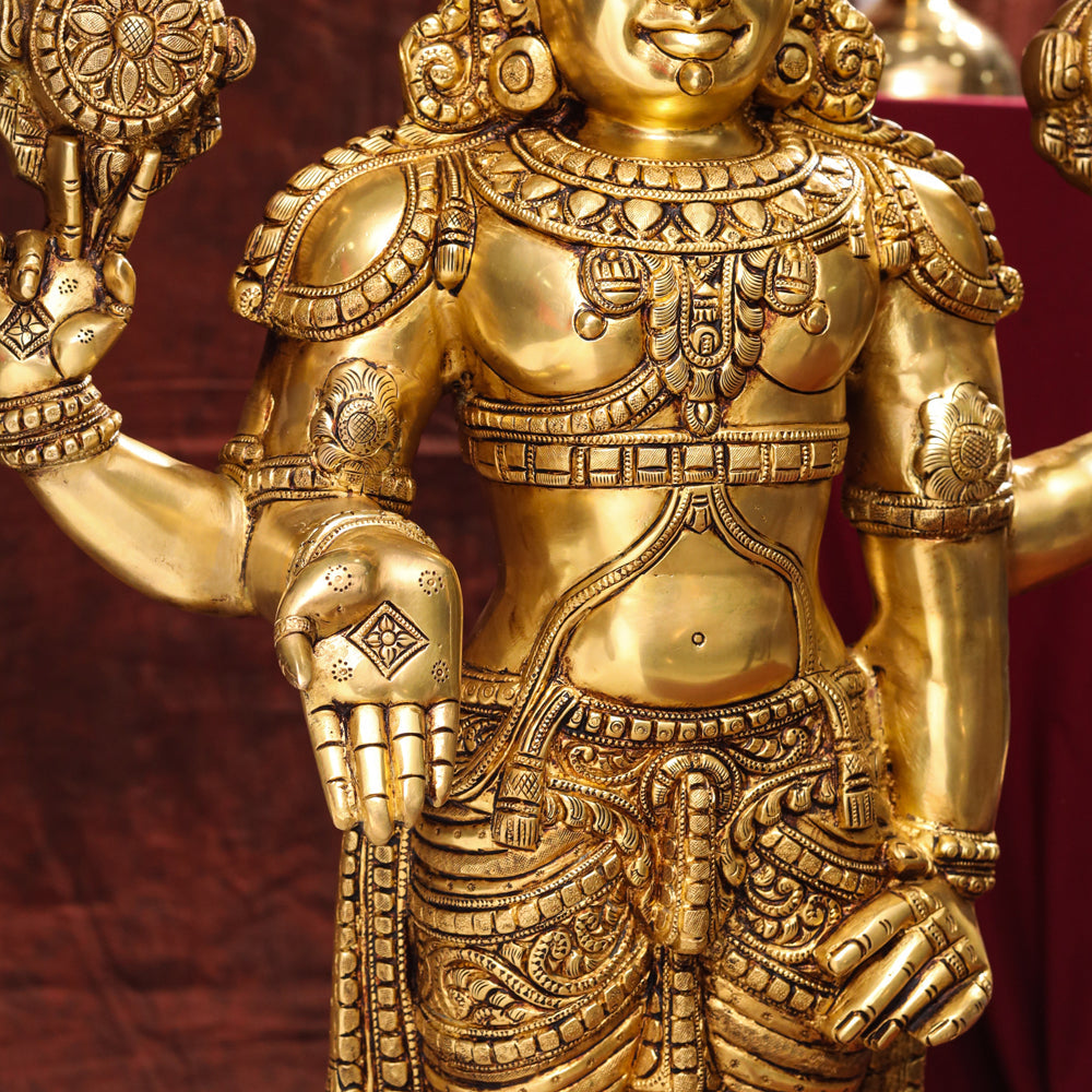 Brass Tirupati Balaji/Venkateshwar Statue (41 Inch) Vedansh Craft