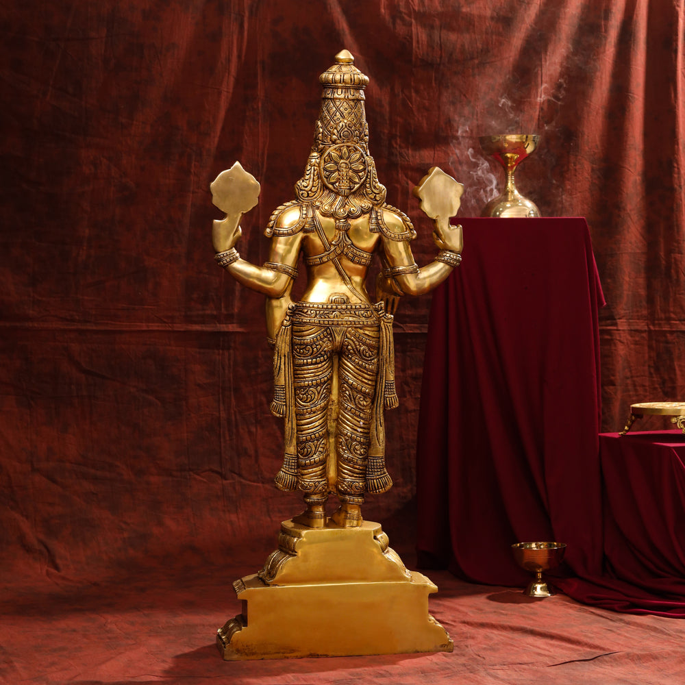 Brass Tirupati Balaji/Venkateshwar Statue (41 Inch) Vedansh Craft